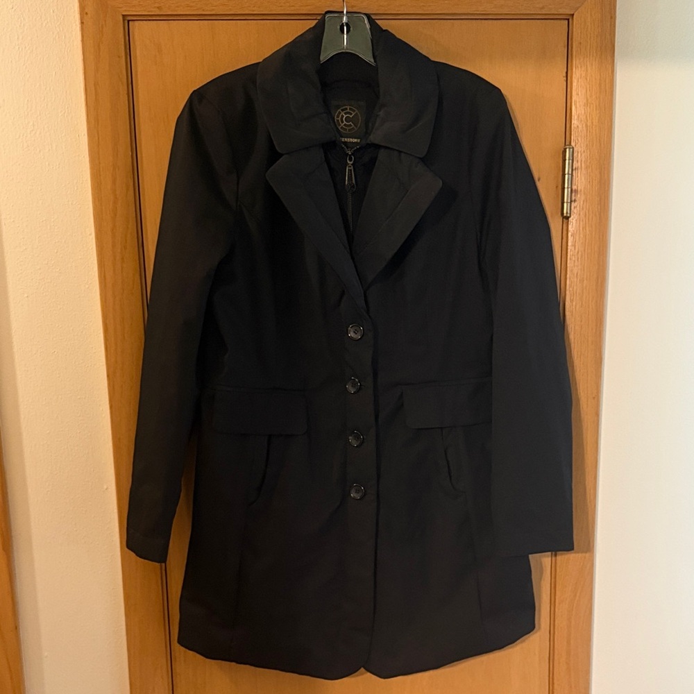 Creenstone Holland Women's Classic Versatile Coat Black Orange Size Large (40)